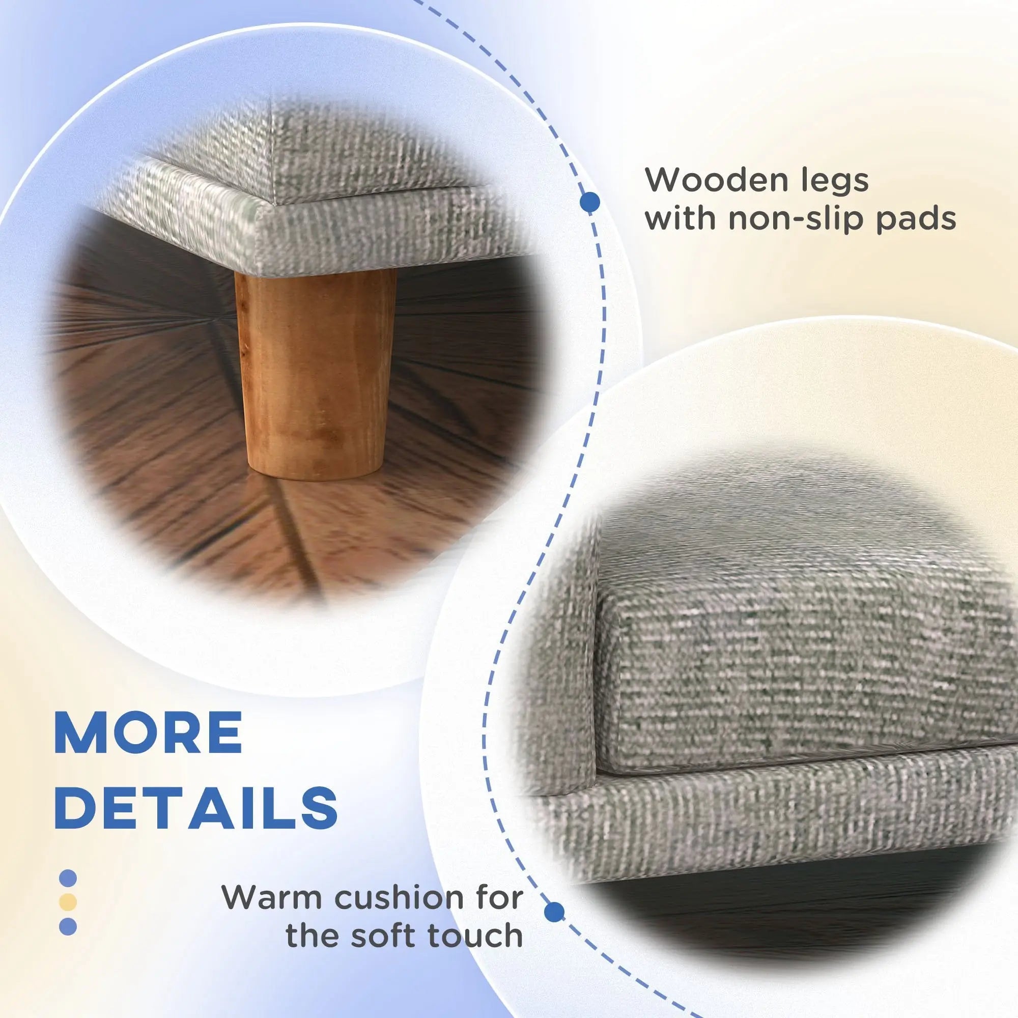 wooden leg and cushion detail — W2225P249935