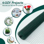Green Coated Chicken Wire Roll 196.85 ft — craft project examples