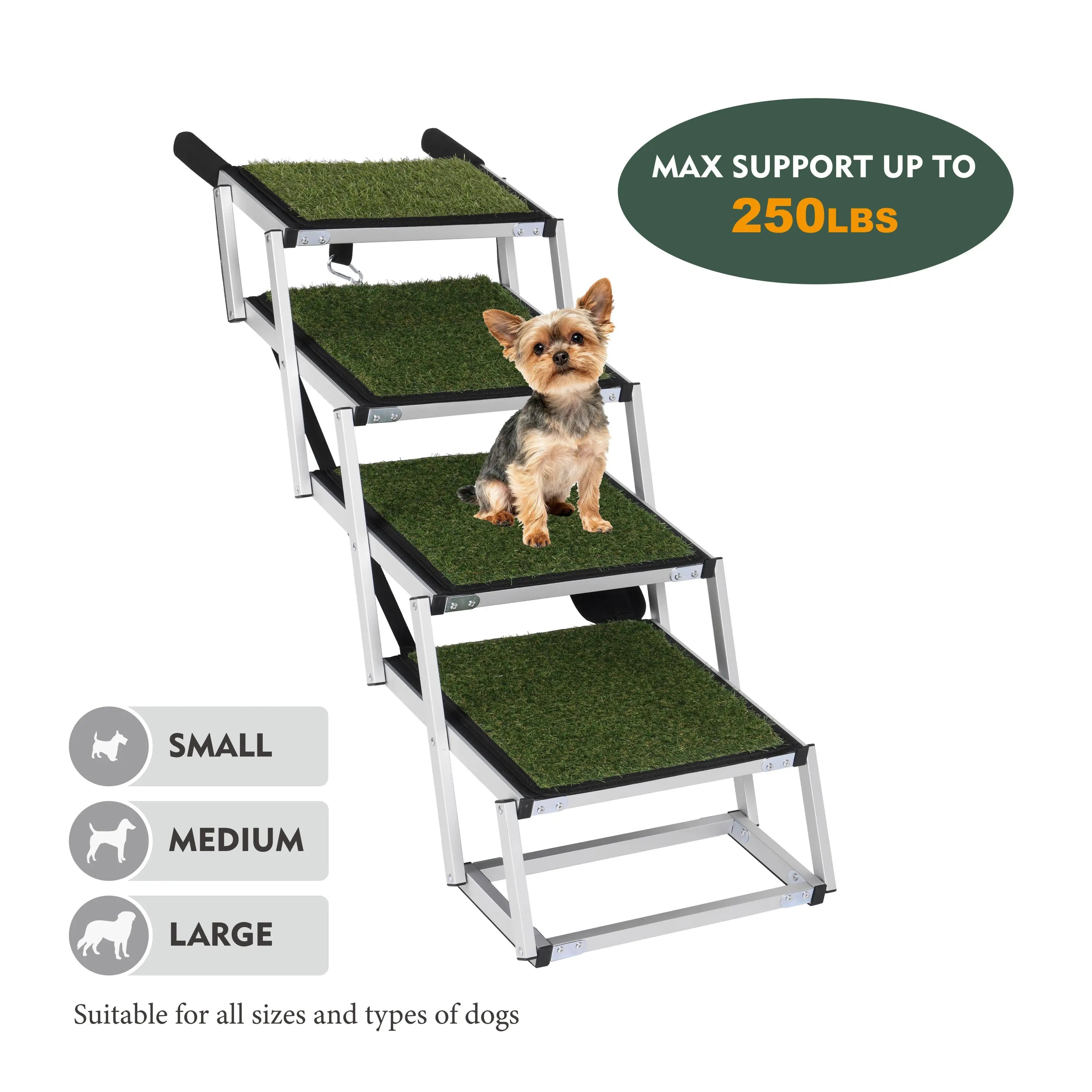 Four-step dog stairs for small medium and large dogs