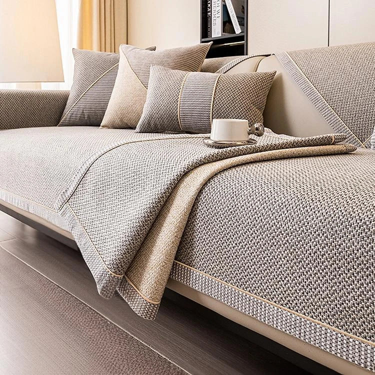 Faux Linen couch cover product view 1 Main image