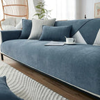 Dark blue Chenille couch cover variant