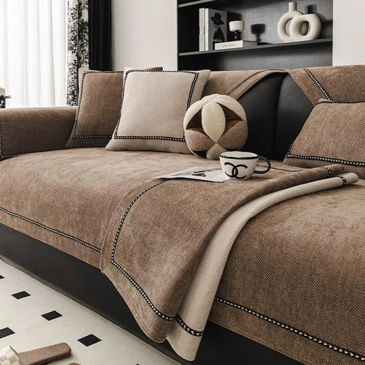 Chenille couch cover product view 1 Main image