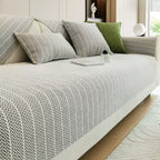 Light gray Chenille couch cover variant