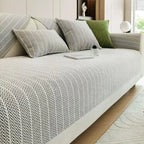Light gray Chenille couch cover variant
