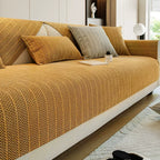 Yellow Chenille couch cover variant
