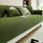 Green Chenille couch cover variant