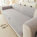 Light gray Brushed Fabric couch cover variant