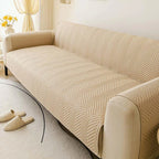 Khaki Brushed Fabric couch cover variant