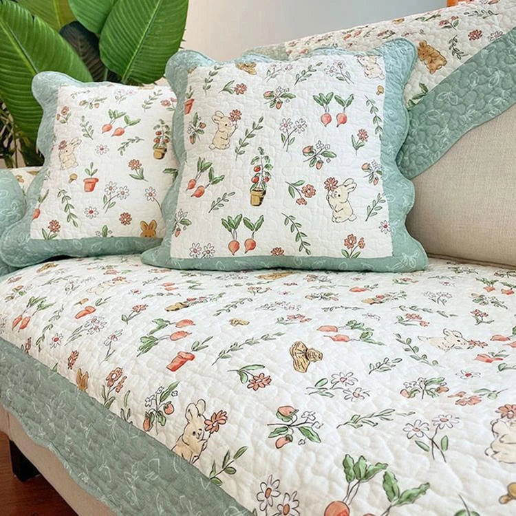 Cotton couch cover product view 1 Main image