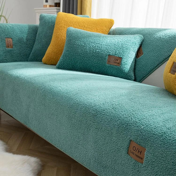 Faux Sherpa couch cover product view 3