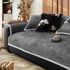 Dark gray Chenille couch cover variant