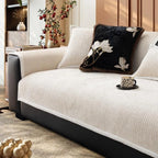 White Chenille couch cover variant