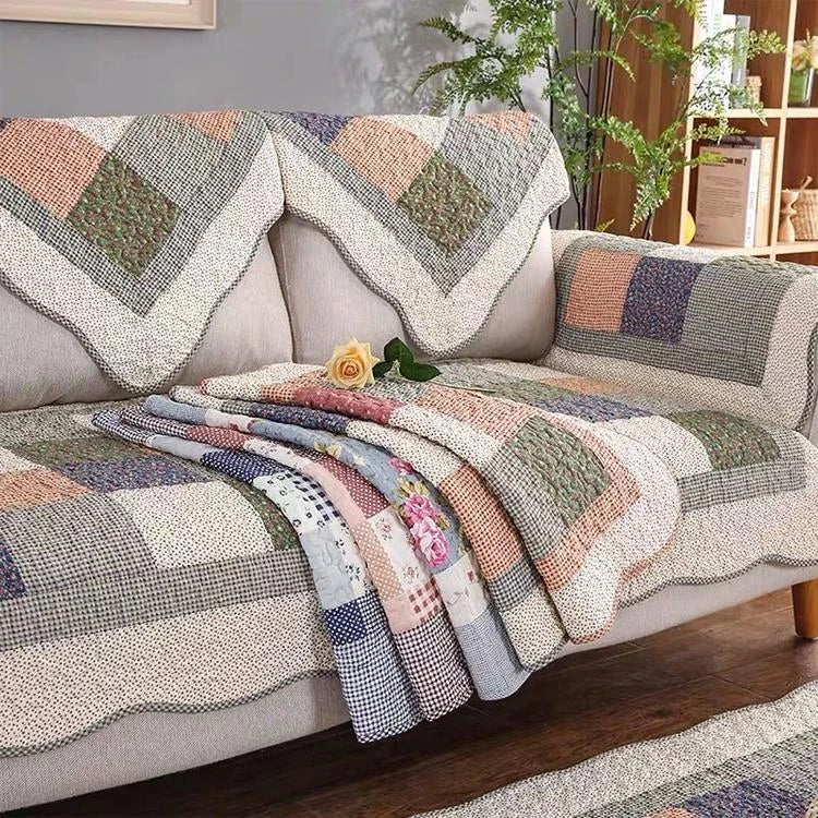 Cotton couch cover product view 1 Main image