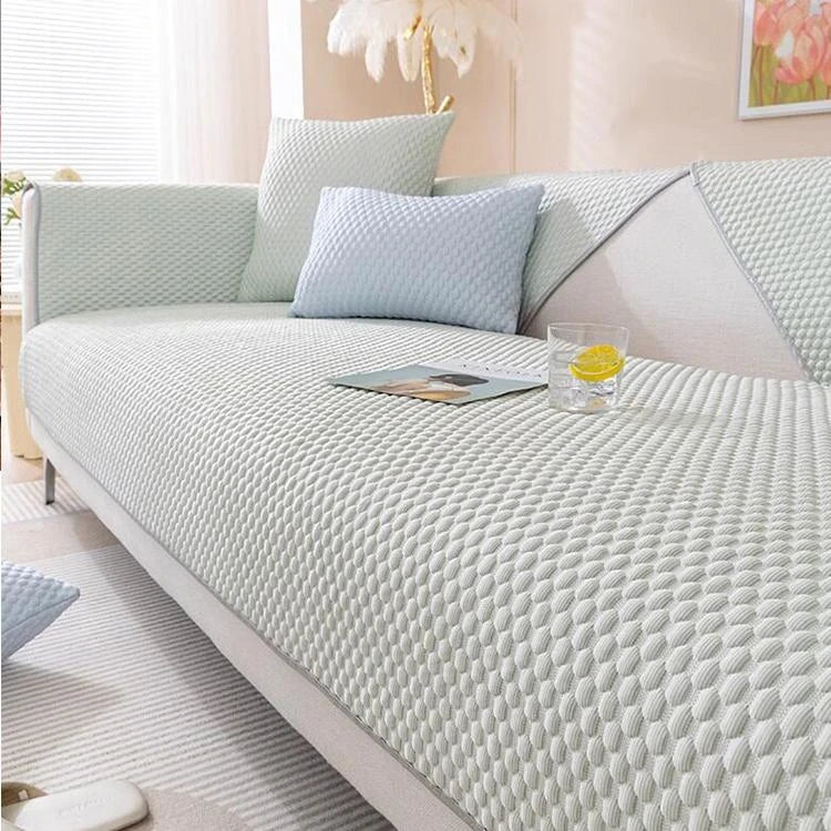Green Ice Silk couch cover variant