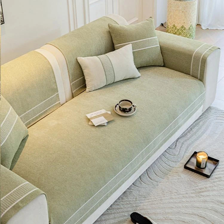 Chenille Non-Slip Sectional Couch Cover for Pets gsft-9019 Secondary image