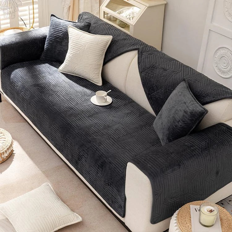 Flannel Non-Slip Sectional Couch Cover for Pets gsft-9027 Secondary image