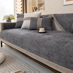 Dark gray Chenille couch cover variant
