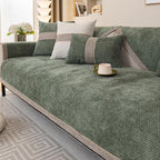 Green Chenille couch cover variant