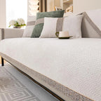 White Chenille couch cover variant