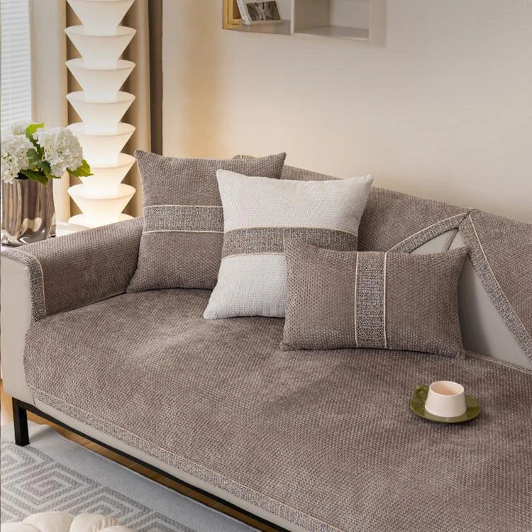 Chenille couch cover product view 5