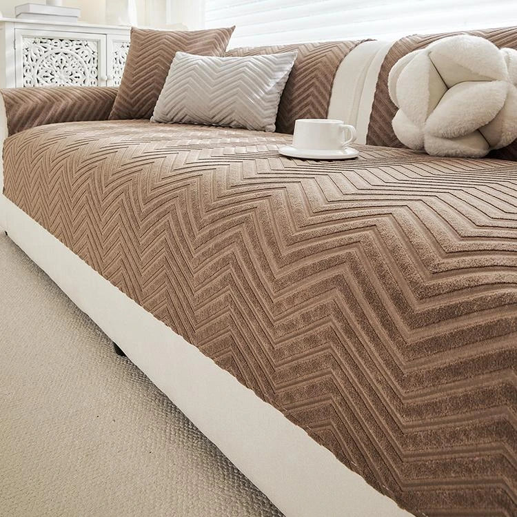 Chenille couch cover product view 1 Main image