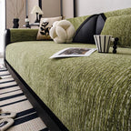 Green Chenille couch cover variant