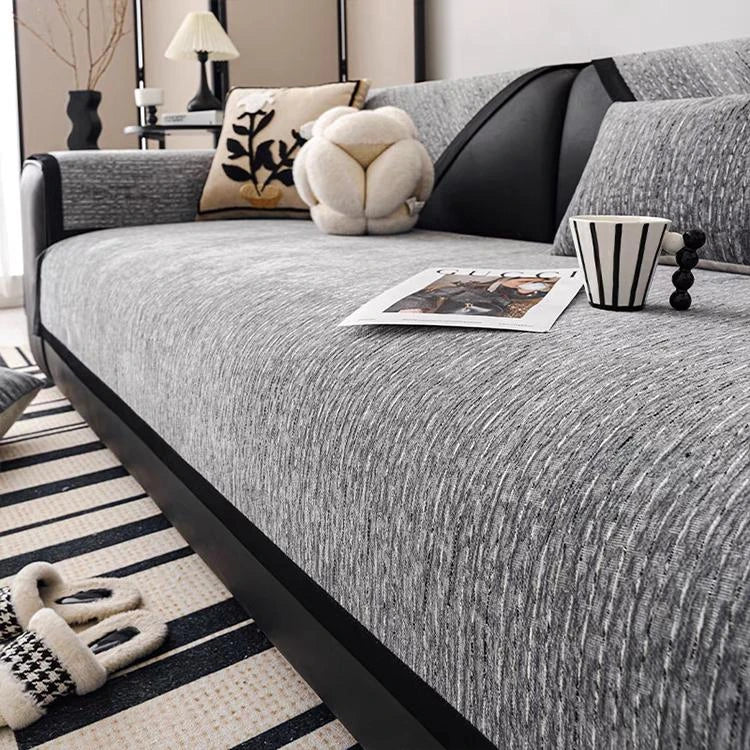 Gray Chenille couch cover variant