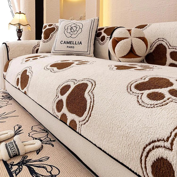 Brown Fleece couch cover variant
