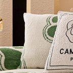 Green Fleece couch cover variant