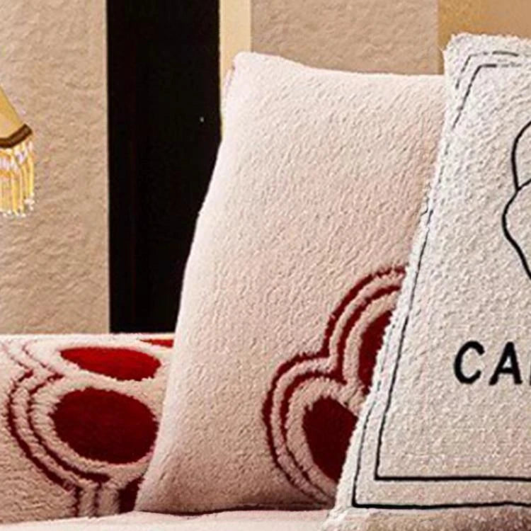 Red Fleece couch cover variant