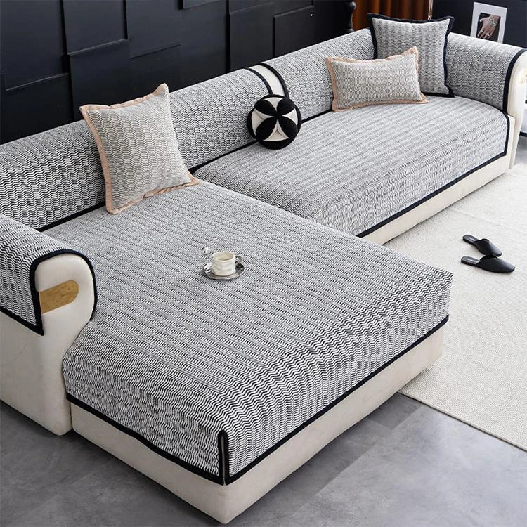 Black Chenille couch cover variant