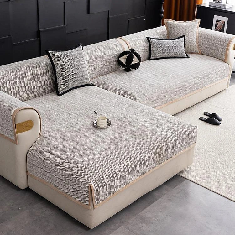 Brown Chenille couch cover variant