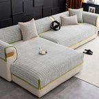 Green Chenille couch cover variant