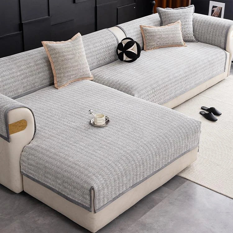 Gray Chenille couch cover variant