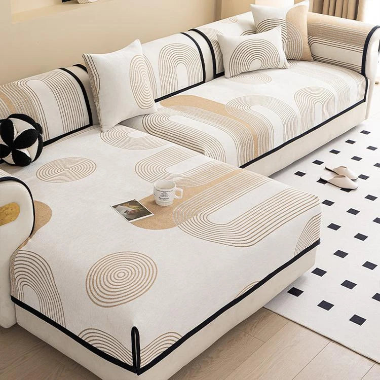 Brown Chenille couch cover variant