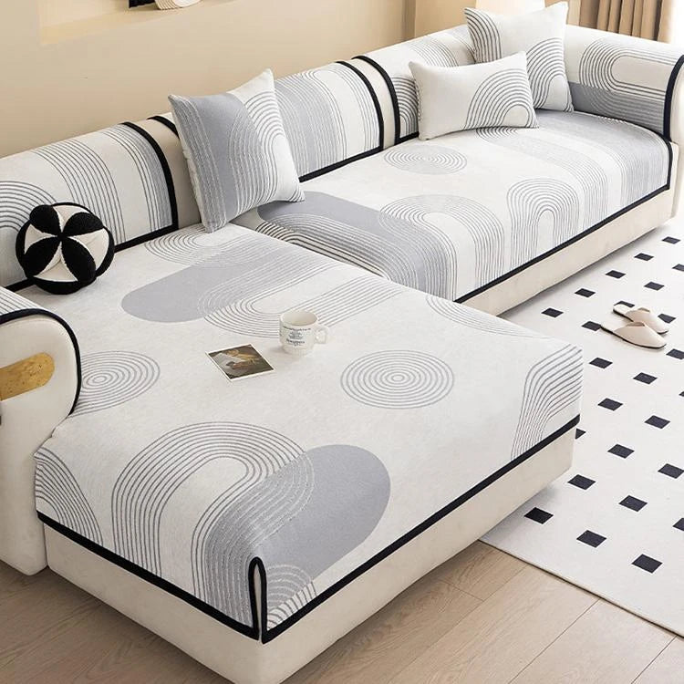 Gray Chenille couch cover variant