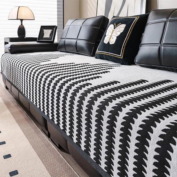 Black Chenille couch cover variant