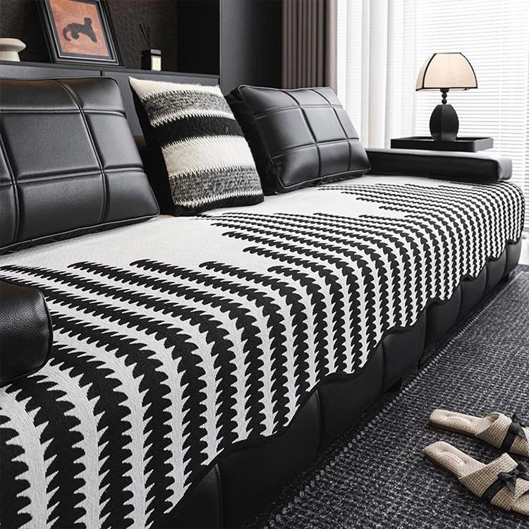 Black Chenille couch cover variant