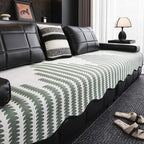 Green Chenille couch cover variant