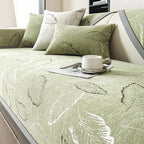 Green Chenille couch cover variant