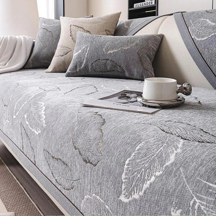 Gray Chenille couch cover variant