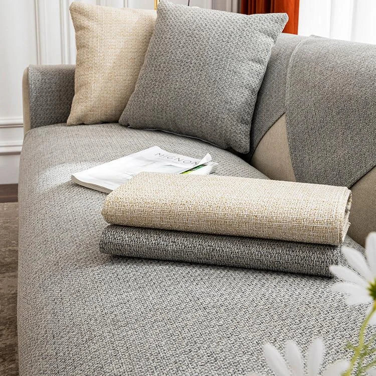 Faux Linen couch cover product view 1 Main image