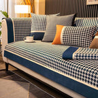 Blue Chenille couch cover variant
