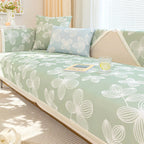 Fresh Floral Ice Silk Cooling Couch Cover delivers silky cool touch for summer gsft-9050
