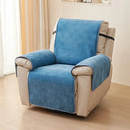 Blue Chenille couch cover variant