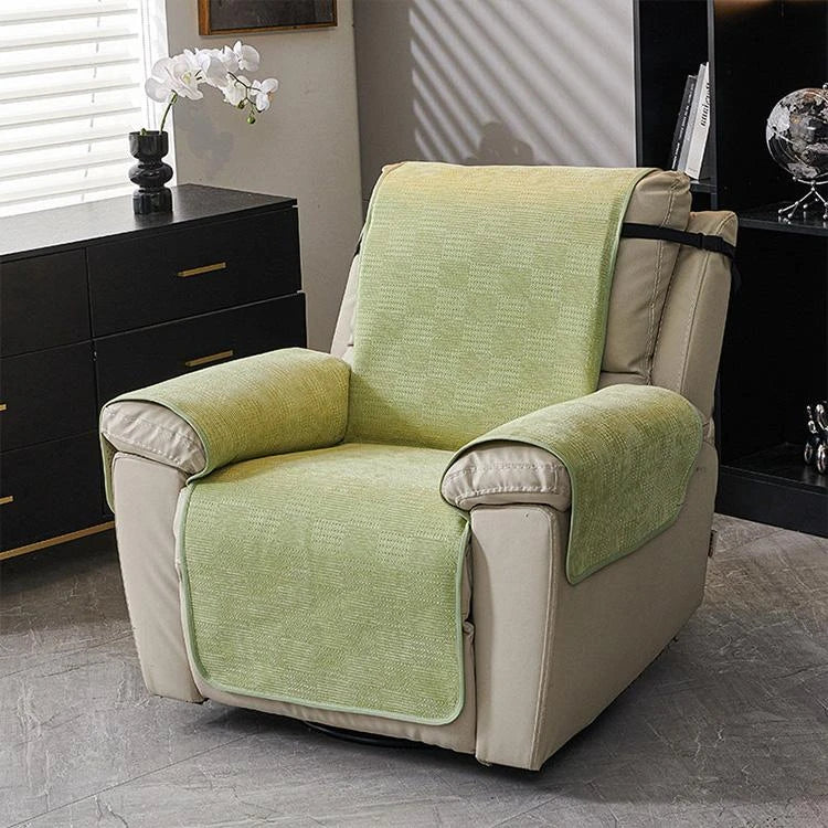 Green Chenille couch cover variant