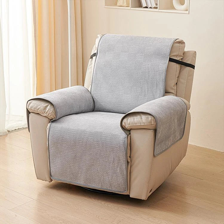 Light gray Chenille couch cover variant