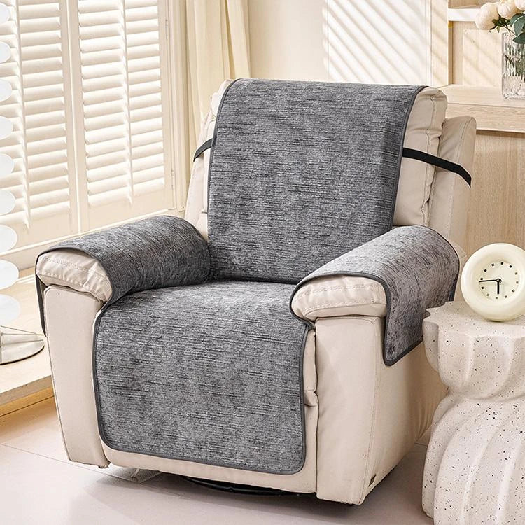 Dark gray Chenille couch cover variant