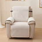 Beige Chenille couch cover variant