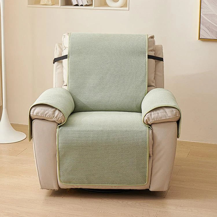 Green Chenille couch cover variant
